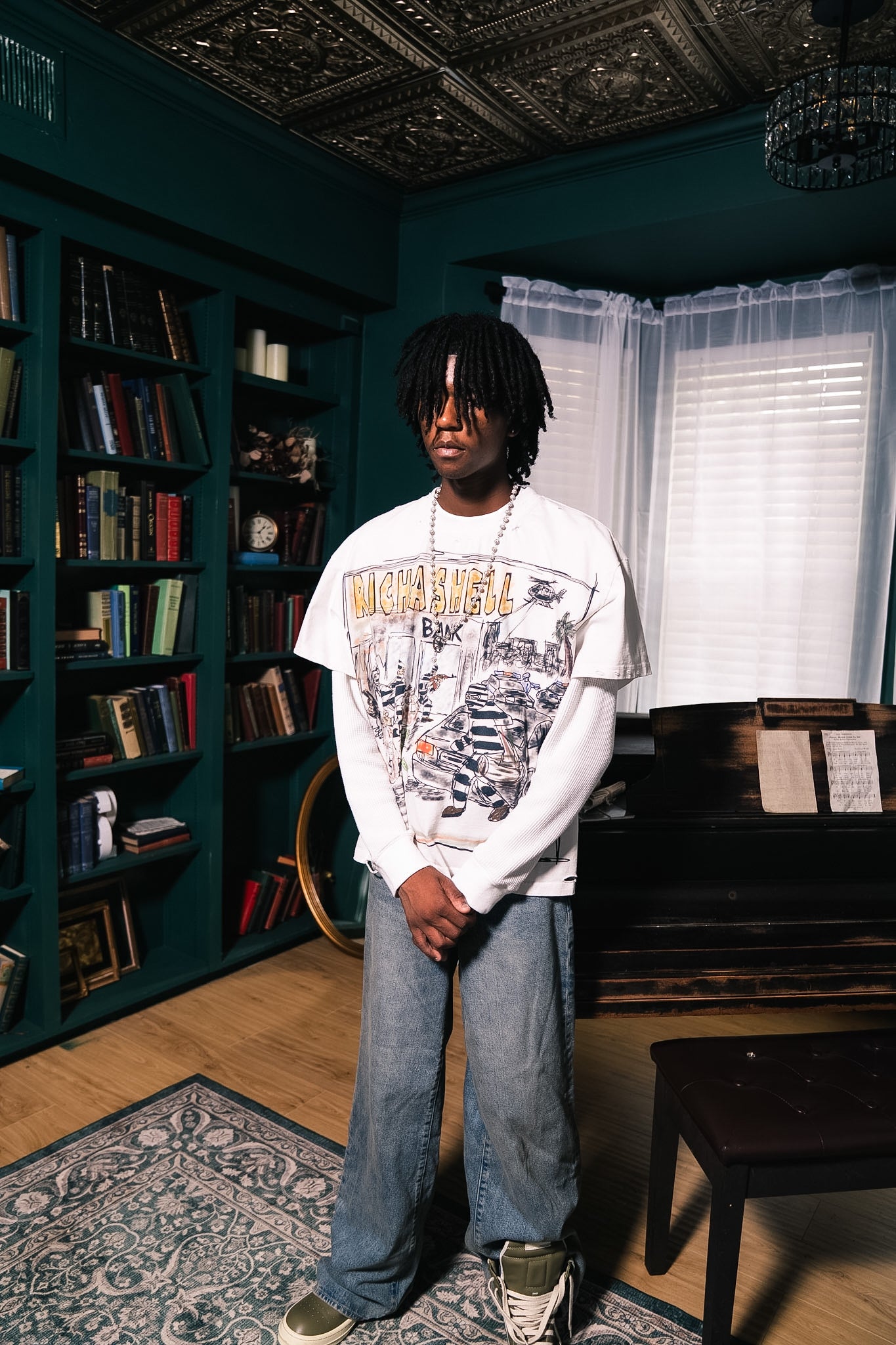 “Bank Heist” White Tee
