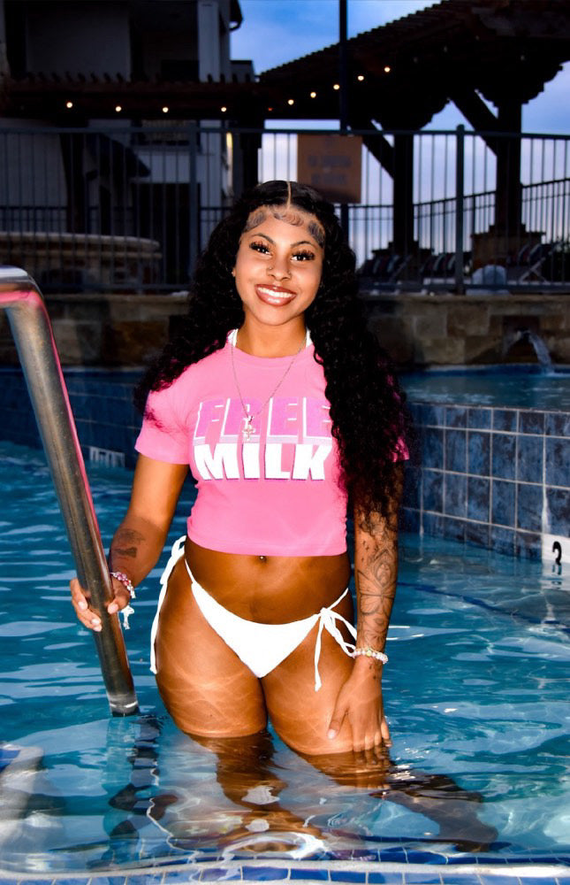 “FREE MILK” Crop Top