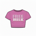 “FREE MILK” Crop Top