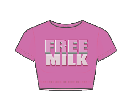 “FREE MILK” Crop Top