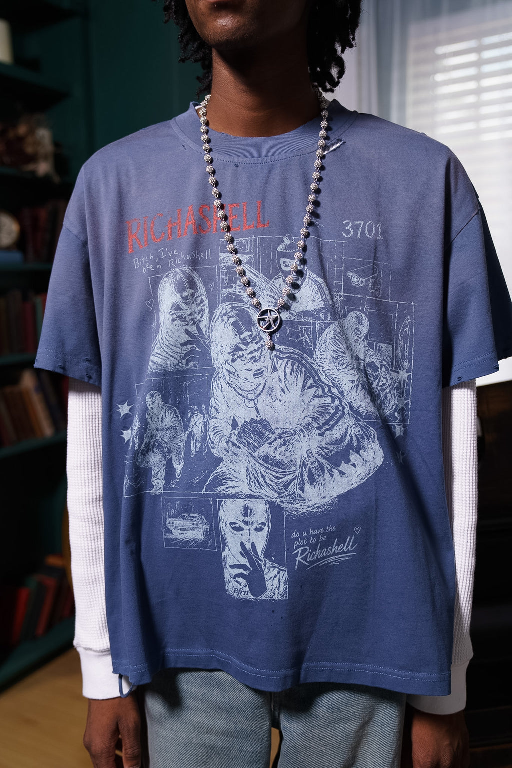 “Robbery Snapshot” Vintage Navy Blue Tee