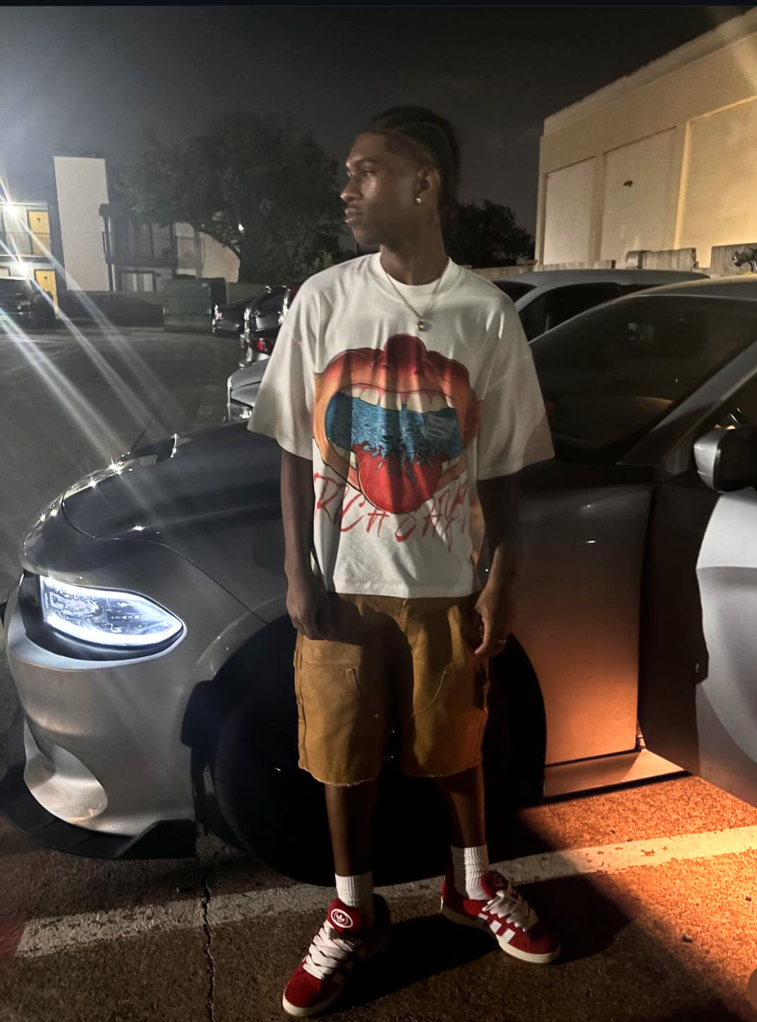 "BIG MOUTH' OVERSIZED TEE (WHITE)