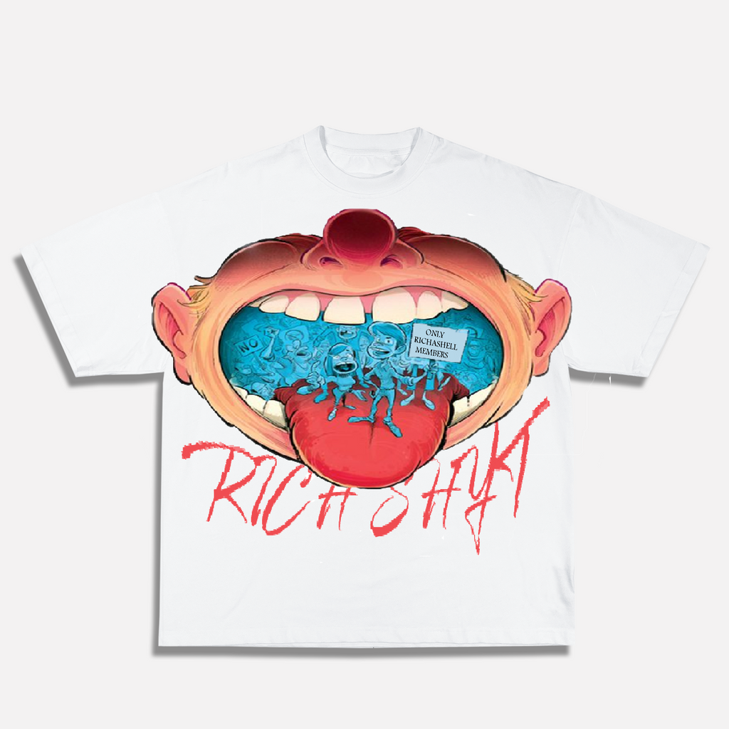 "BIG MOUTH' OVERSIZED TEE (WHITE)